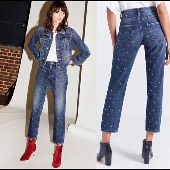 CURRENT ELLIOT HIGHRISE VINTAGE CROPPED SLIM JEANS 25 - Picture 1 of 5